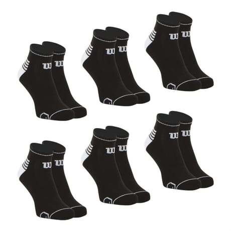 6 paires de socquettes sport invisibles bouclette Wilson 2020 NOIR T43\46