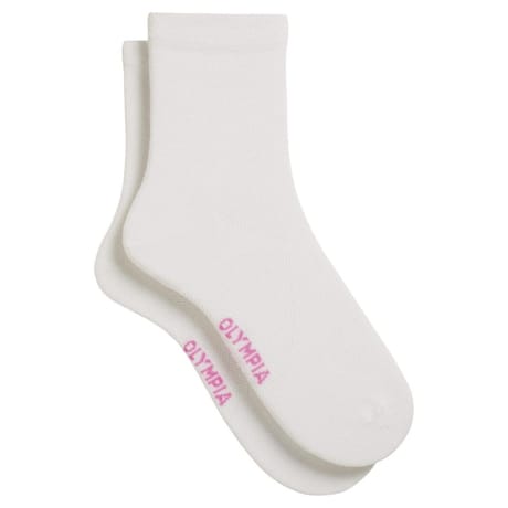2 paires de socquettes sport effet mailles femme Olympia BLANC DD7 37\41