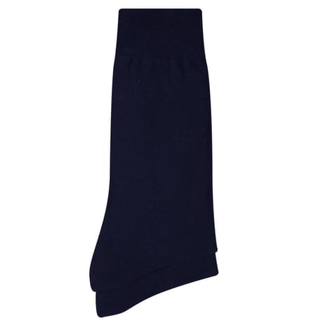 2 paires de mi chaussettes unies fil d' écosse homme BLEUFORET LA5 MARINE/MARINE 40/42