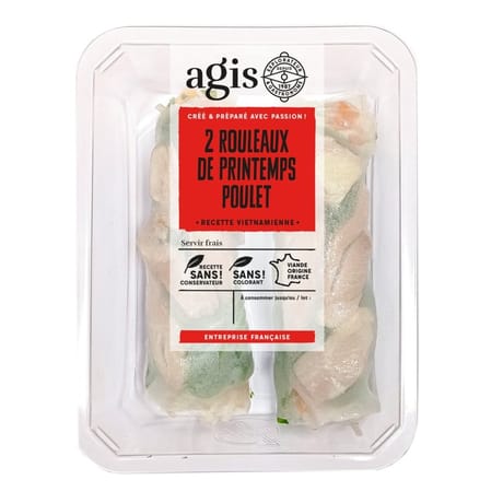 2 Rouleaux de printemps au poulet 200g