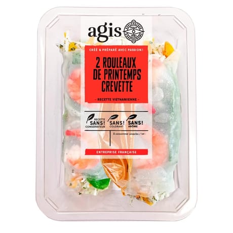 2 Rouleaux de printemps aux crevettes 80g+2 snm 20g