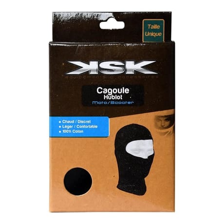 Um sous casque cagoule coton noir
