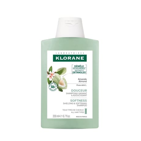 Klorane amande shampoing démèlant 2en1 douceur et brillance 200ml