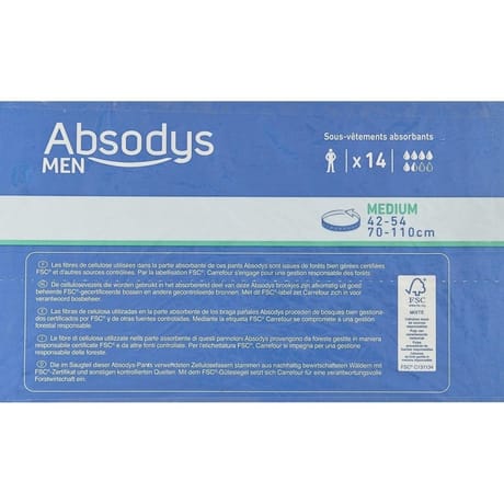 Carrefour men boxer protections fuites urinaires men homme taille m absodys x14