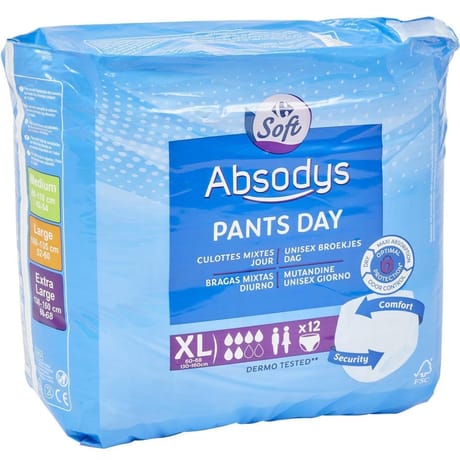 Carrefour soft culottes fuites urinaires jour mixtes taille xl absodys x12