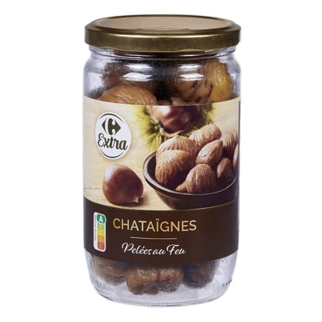 Carrefour extra châtaignes pelées au feu - 420g