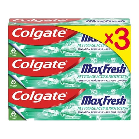 Colgate dentifrice max cristaux protect lot 3x75ml
