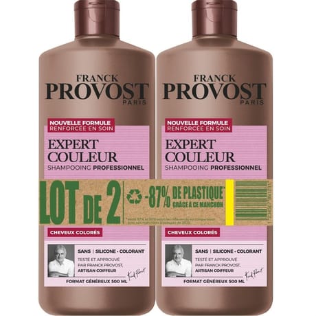 Franck provost expert couleur shampoing professionnel lot de 2x500ml