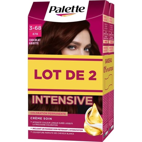 Palette coloration permanente 878 chocolat griotte lot de 2
