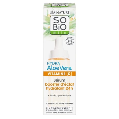 So bio etic hydra aloé vera vitamine c sérum booster d'éclat hydratant 24h