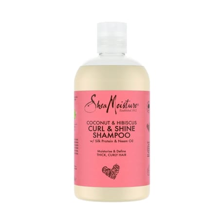Shea moisture shampoing boucles et brillance noix de coco & hibiscus 384ml