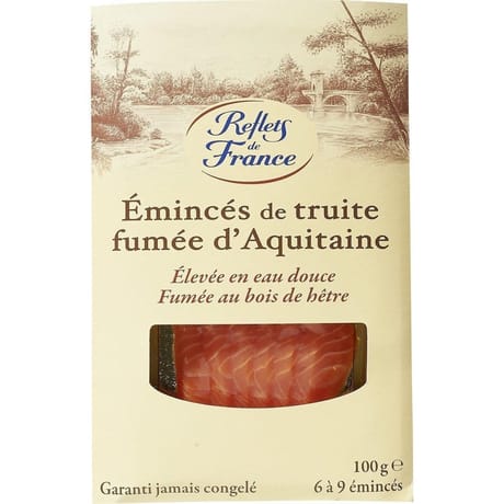 Reflets de France émincés de truite fumée d'Aquitaine 100g