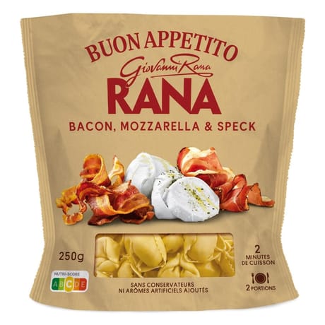 Rana tortellini bacon mozzarella et speck 250g