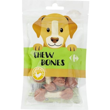 Carrefour récompense pour chien haltères poulet x6 - 80g