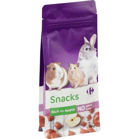 Carrefour snacks pour lapins et rongeurs à la pomme 50g