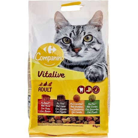 Carrefour companino croquettes pour chat adulte 4kg