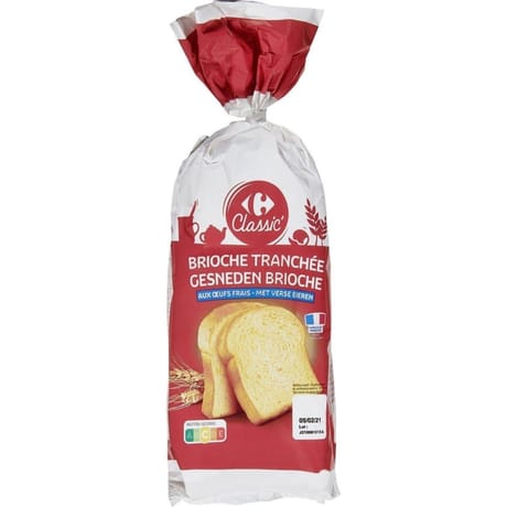 Carrefour classic' brioche tranchée 500g
