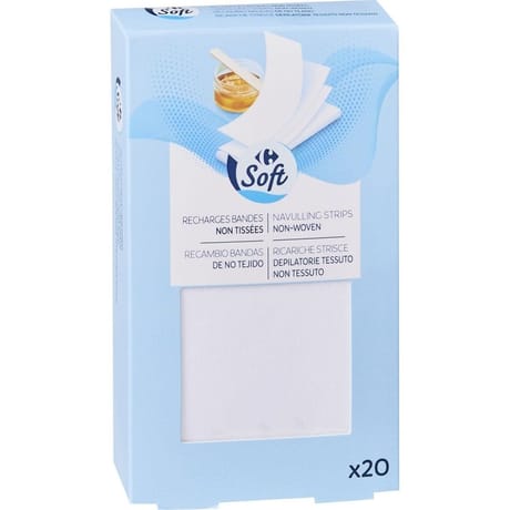 Carrefour soft recharges bandes non tissées x20