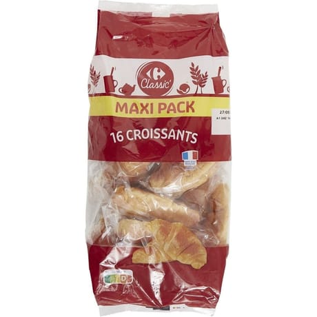 Carrefour classic' 16 croissants 640g