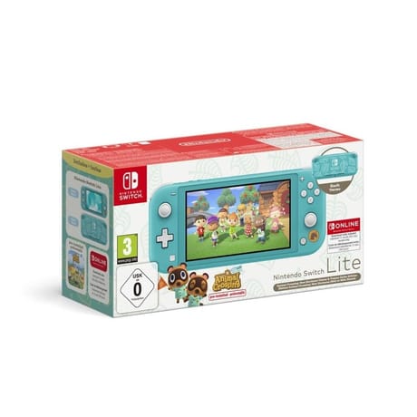 Console switch lite turquoise edition animal crossing : new horizons (meli et melo hawai)