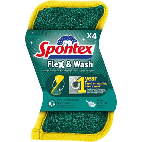 Spontex éponges flex & wash x4