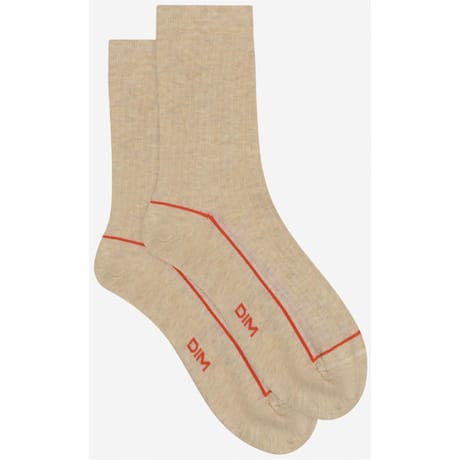 Mi chaussettes mode côtelées femme DIM 29P BEIGE CHINE T39\42