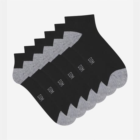 3 paires de socquettes sport femme DIM NOIR 37/41