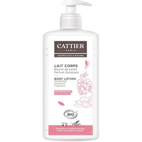 Cattier lait nourrissant karite geranium bio 500ml