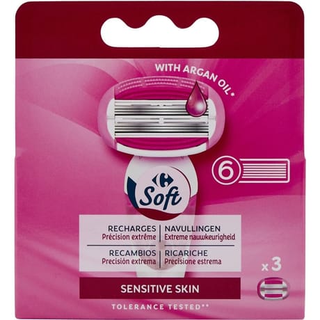 Carrefour soft lames de rasoir perfectissime 6 lames x 3