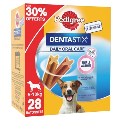 Pedigree dentastix batonnets hygiene bucco-dentaire pour petit chien 440g