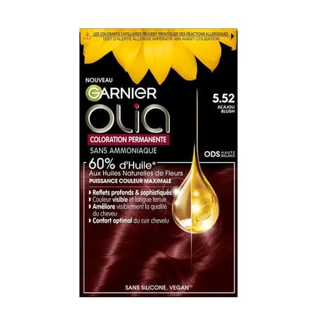 Garnier olia coloration permanente 5.52 acajou blush