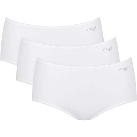 Lot de 2 slips midi + 1 offert ligne Pure Comfort Sloggi 0003 BLANC XL