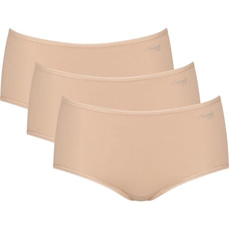 Lot de 2 slips midi + 1 offert ligne Pure Comfort Sloggi 0026 PEAU XL