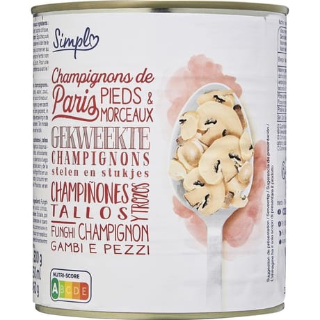 Simpl Champignons pieds et morceaux 460G