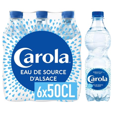 Carola bleue eau plate 6 x 50cl