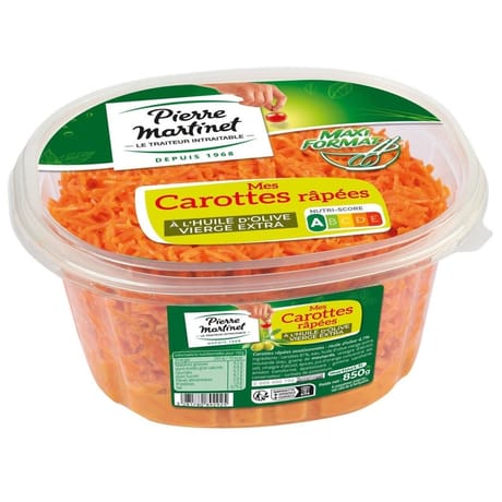Pierre Martinet carottes râpées à l'huile d'olive vierge extra 850g