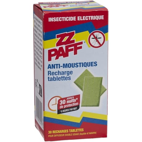 ZZ paff recharge tablettes anti-moustiques x30