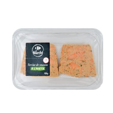 Terrine saumon à l'aneth carrefour 120g