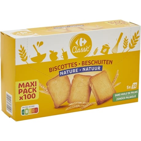 Carrefour classic' 100 biscottes nature 800g