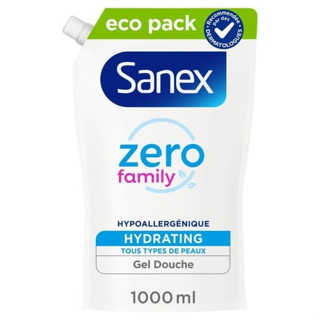 Sanex gel douche essential famille 1l