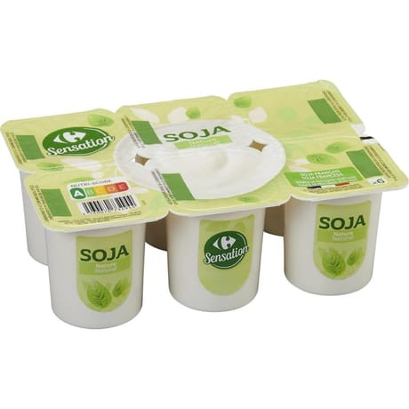 Carrefour sensation dessert végétal spécialité soja nature 6x100g