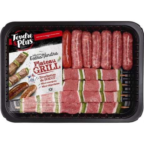 Plateau grill boeuf Extra tendre 650g Tendre & Plus