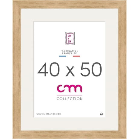 Cadre photo 40x50cm reglis coloris chêne
