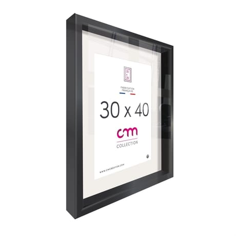 Cadre vitrine 30x40cm lariovita noir