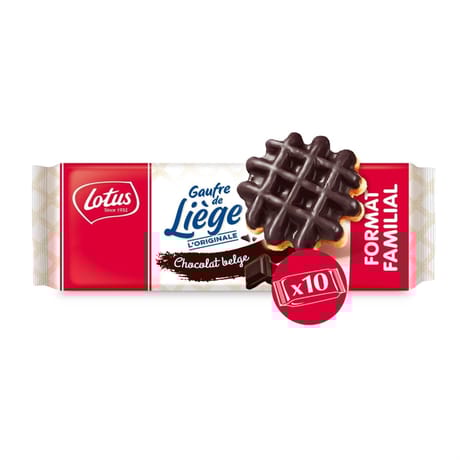 Lotus gaufre de liège chocolat 10x1p 518g