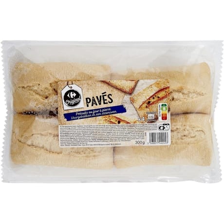 Carrefour original 4 pavés précuits au four à pierre 300g