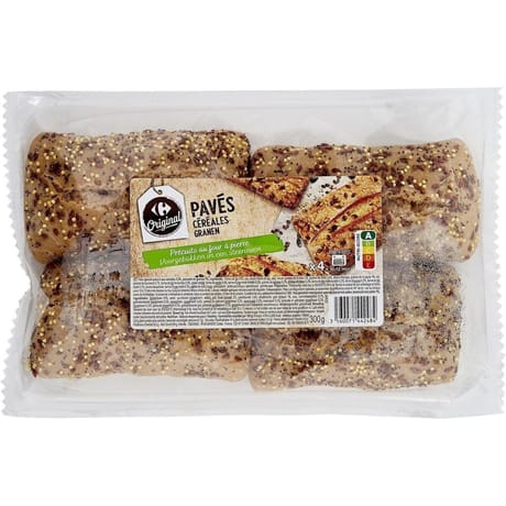 Carrefour original 4 pavés précuits céréales 300g