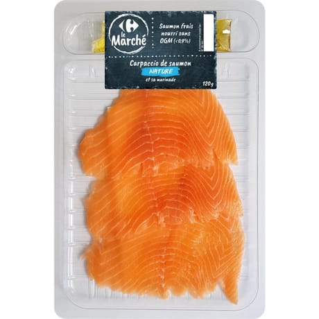 Carpaccio de saumon nature carrefour 120g