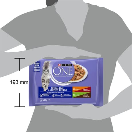 One chat appétit difficile effilés en sauce viandes 4x85g