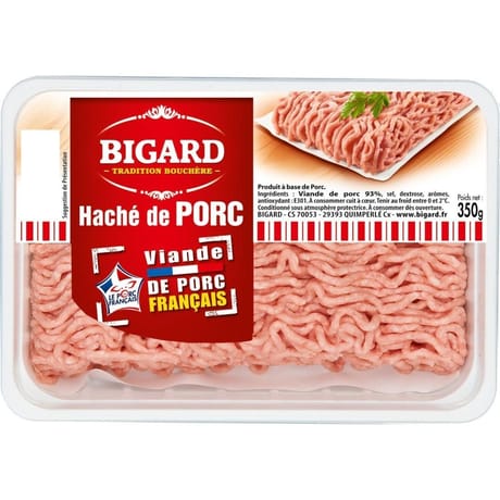 Haché de porc 350g Bigard